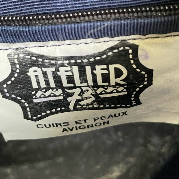 Vintage Beautiful Atelier 73 Avignon France Hand Crafted Leather Bag - Picture 10 of 16